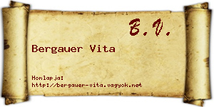 Bergauer Vita névjegykártya